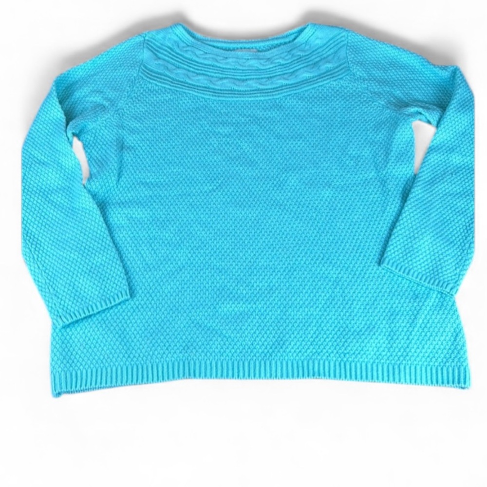 Croft & Barrow Turquoise Crew Neck Sweater